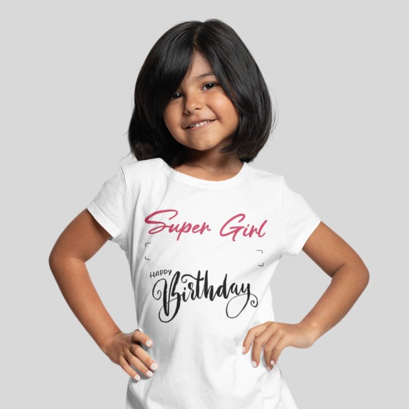 Super Girl Personalized Kids Tshirt